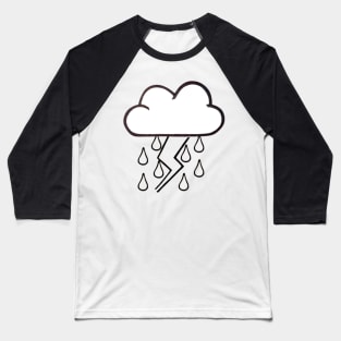 Rainy and Stormy Cloud Baseball T-Shirt